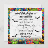 Carte Soirée Halloween | Zombies et Monstres (Dos)