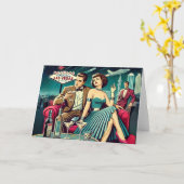 Carte Soirée Martini à Las Vegas, Age Spatial (Fleur jaune)