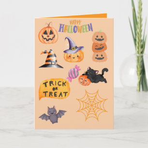 Carte Soirée personnalisée trick or treat