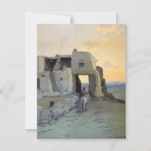 Carte Soirée, Pueblo de Walpi par Marion Kavagh Wachtel