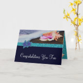 Carte Soirée Sur La Plage Félicitations (Fleur jaune)