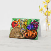 Carte Soirée Thanksgiving (Fleur jaune)