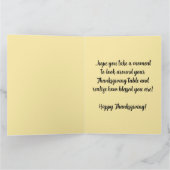 Carte Soirée Thanksgiving (Intérieur)