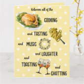 Carte Soirée Thanksgiving (Fleur jaune)