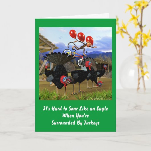 Carte Sois comme un Anniversaire d'aigle (Fleur jaune)