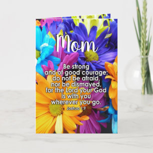 Carte Sois forte Bible Verse Christian Mothers Day
