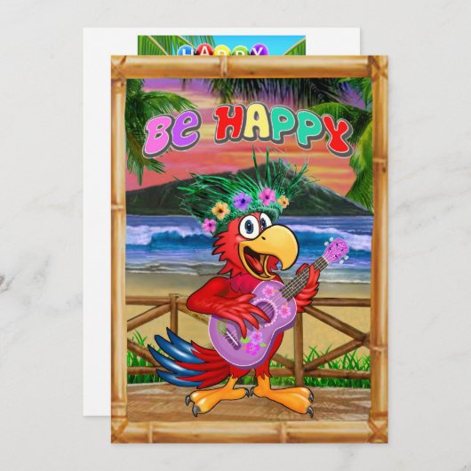 CARTE SOIS HEUREUX (Devant / Derrière)