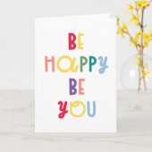 Carte Sois Heureux Sois-Tu (Fleur jaune)