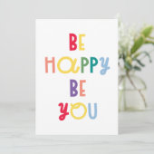 Carte Sois Heureux Sois-Tu (Debout devant)