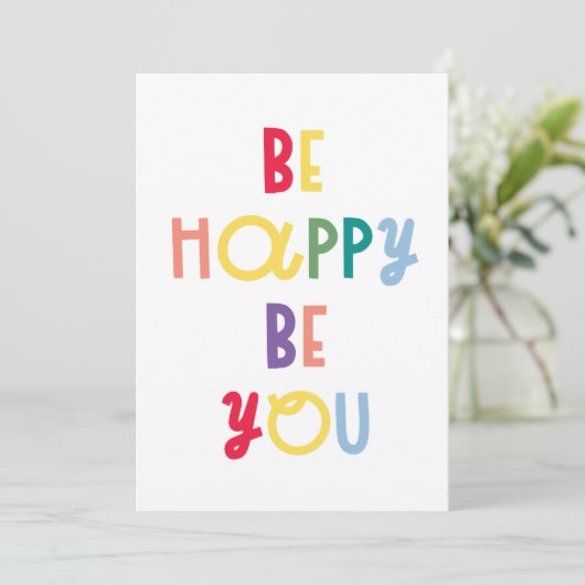 Carte Sois Heureux Sois-Tu (Debout devant)