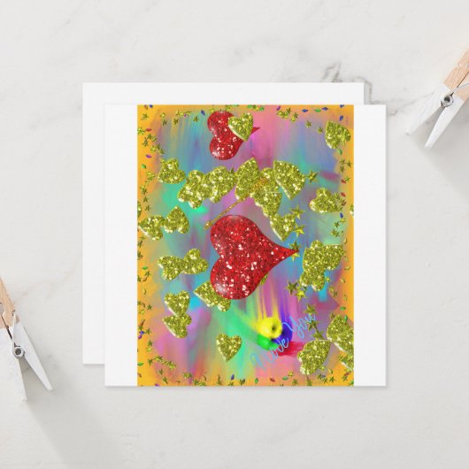 Carte Sois ma Saint Valentin ! (Devant/Arrière en situation)