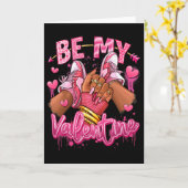 Carte Sois Ma Saint-Valentin Afro Fille Baskets Saint-Va (Fleur jaune)