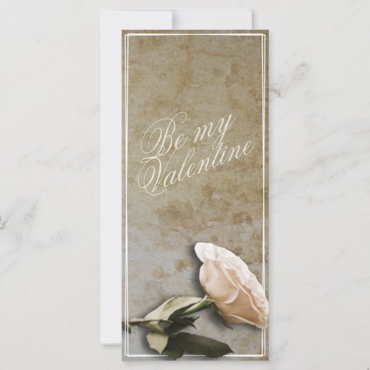 Carte Sois ma Saint-Valentin avec Rose (Devant)