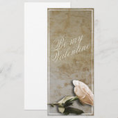 Carte Sois ma Saint-Valentin avec Rose (Devant / Derrière)