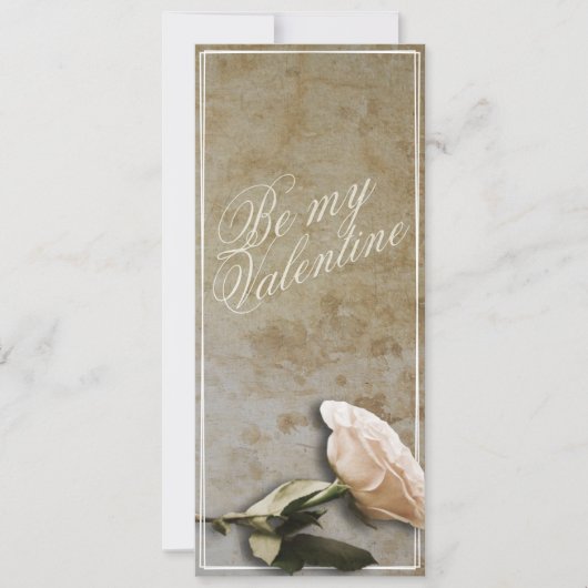 Carte Sois ma Saint-Valentin avec Rose (Devant)