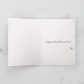 Carte Sois ma Saint Valentin ! Cute Little Bunny Saint V (Intérieur)