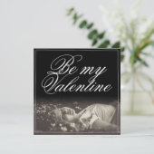 Carte Sois ma Saint-Valentin - jeune femme menteuse (Debout devant)