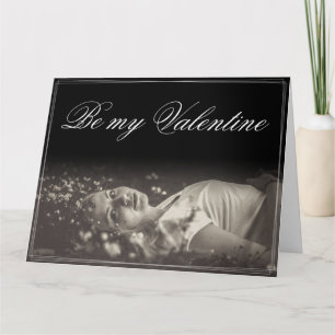 Carte Sois ma Saint-Valentin - jeune femme menteuse