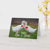 Carte Sois Mienne Canard Saint-Valentin (Fleur jaune)