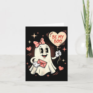 Carte Sois mon amour fantôme cœur ballon valentin amour 