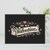 Carte Sois mon amour rétro de la Saint-Valentin (Debout devant)