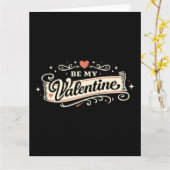 Carte Sois mon amour rétro de la Saint-Valentin (Fleur jaune)