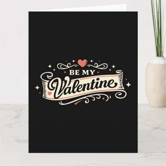 Carte Sois mon amour rétro de la Saint-Valentin (Devant)