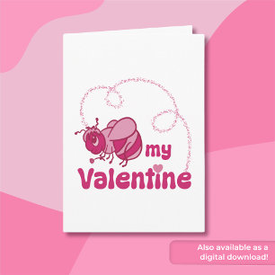 Carte Sois mon joli dessin Valentine Bumble Bee