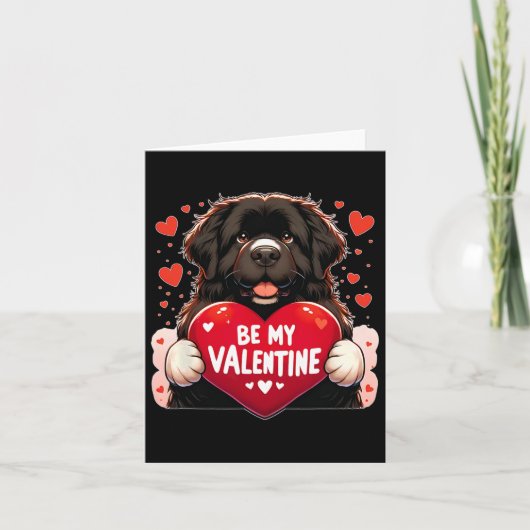 Carte Sois mon Valentin Nouveau Chien Coeur  (Devant)