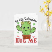 Carte Sois mon Valentin, serre-moi, amateurs de cactus d (Fleur jaune)