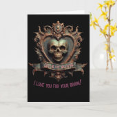 Carte Sois mon Valentin zombie (Fleur jaune)
