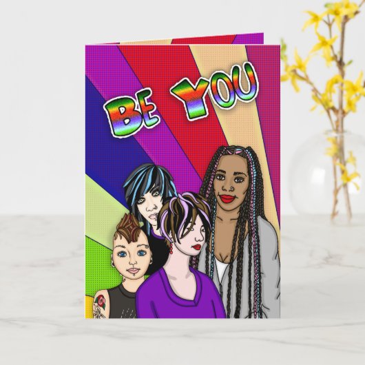 Carte Sois toi | Inspirationnel unique à main (Fleur jaune)