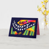 Carte soixante-cinquième anniversaire - célébration (Fleur jaune)