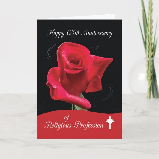 Carte soixante-cinquième Anniversaire de profession (Devant)