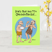 Carte Soixante-dix-septième anniversaire drôle (Fleur jaune)