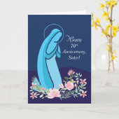 Carte Soixante-dixième anniversaire du 70e anniversaire  (Fleur jaune)