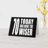 Carte Soixante-dixième anniversaires drôles : 70 (Fleur jaune)