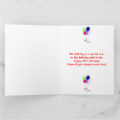 Carte Soixante-dixième ballons colorés d'anniversaire (Intérieur)