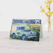 Carte "Soixante-quinzième papa heureux" 75 (Fleur jaune)