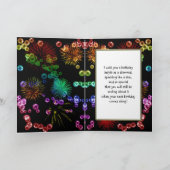 Carte soixante-septième Anniversaire avec des bulles et (Intérieur)