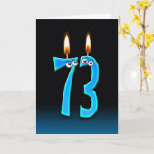 Carte soixante-treizième Bougies d'anniversaire (Fleur jaune)