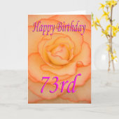 Carte Soixante-treizième fleur heureuse d'anniversaire (Fleur jaune)