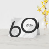 Carte Soixantième anniversaire (Fleur jaune)