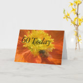 Carte Soixantième Anniversaire (Fleur jaune)