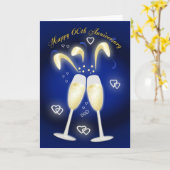 Carte Soixantième anniversaire de mariage Noces de diama (Fleur jaune)