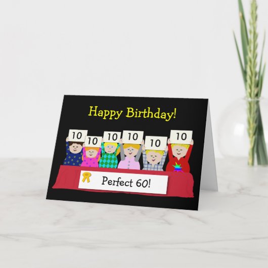 Carte soixantième Anniversaire personnalisable (Devant)
