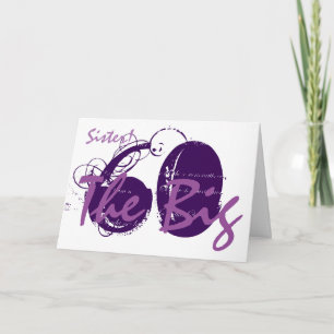 Carte soixantième Anniversaire pour la soeur, texte