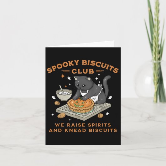 Carte Soky Biscuits Club Chat noir Citrouille Halloween  (Devant)