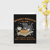 Carte Soky Biscuits Club Chat noir Citrouille Halloween  (Fleur jaune)