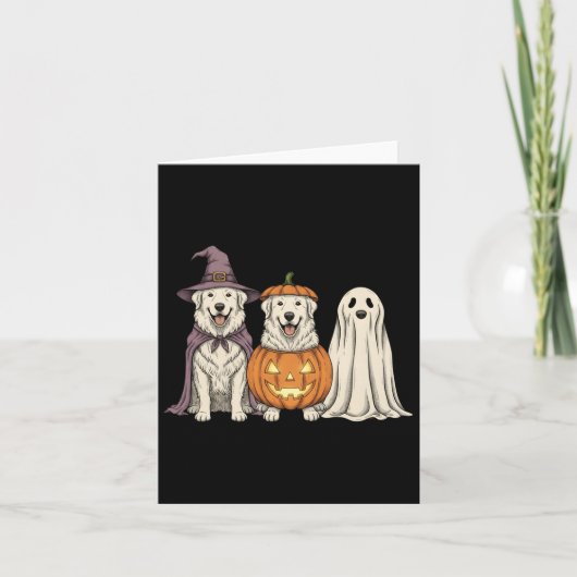 Carte Soky Ghost Great Pyrenees Pumpkin Halloween Dog Lo (Devant)